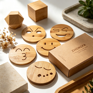 Bandeja Redonda Personalizada de Madera de Haya de 600 mm de Diámetro con Acabado Liso y Recubrimiento Natural, Bandeja Ecológica para Servir, Suministro Directo de Fábrica - Product Image 4