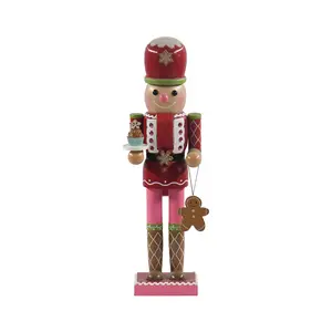 Casse-Noisette Homme en pain d'épice de 35cm, style varié, décoration de Noël populaire