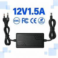 Adaptateur secteur professionnel 5,5x2,1 mm DC 18W 12V 1,5A à sortie stable pour moniteur LCD et boîtier TV