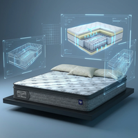 Matelas hybride ergonomique de qualité hôtelière à ressorts ensachés de 12 pouces et 7 zones, livré en boîte - Colchones Dosek