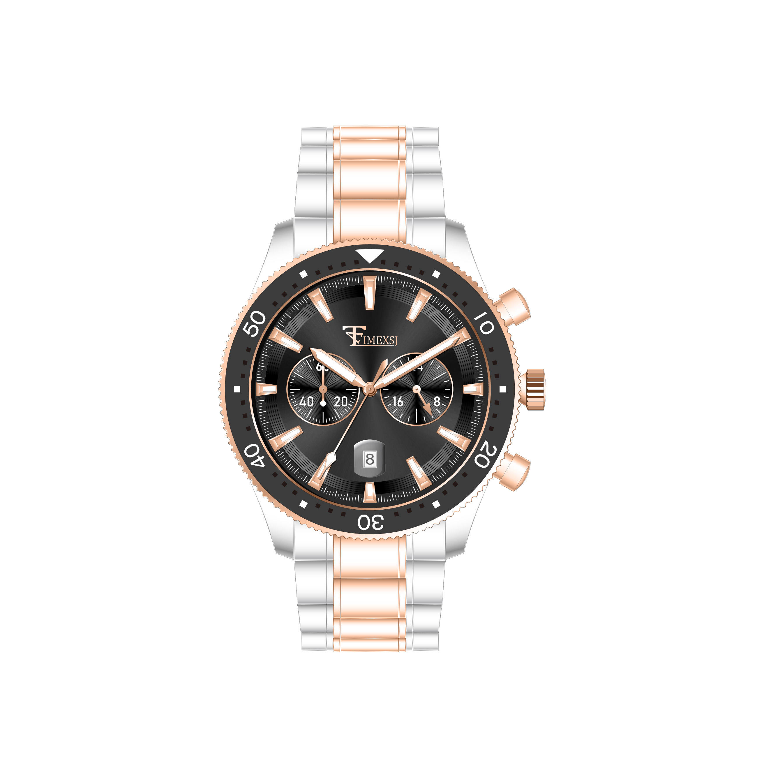 Two Tone-Rose Gold