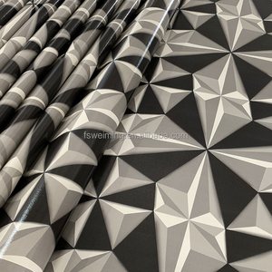 <span class=keywords><strong>Rouleau</strong></span> de revêtement de sol <span class=keywords><strong>en</strong></span> PVC éponge linoléum à motif quadrillé noir et blanc - Product Image 4
