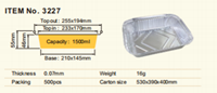 1500ml Aluminum Foil Takeaway Container for BBQ Meat Taco Pasta Cake Baking Food Service and Catering