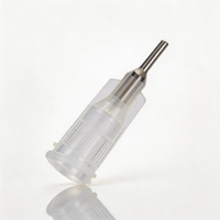 Aiguille en acier inoxydable de calibre 17G (0,25 pouce) à pointe émoussée avec raccord Luer Lock en plastique pour distributeur de seringues non médical