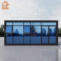 Maisons préfabriquées de luxe à bas coût avec panneaux sandwich modulaires, conteneurs plats et véranda vitrée