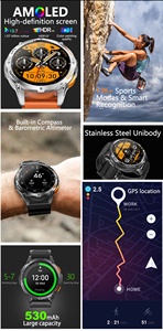 <span class=keywords><strong>2025</strong></span> thiết kế mới k67a thông minh đồng hồ AMOLED Màn hình IP68 không thấm nước BT cuộc gọi theo dõi sức khỏe GPS Thể Thao Smartwatch với đèn pin - Product Image 3