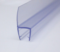 Tira de sellado de puerta de mampara de ducha de baño, burlete de puerta de vidrio de goma de 4 a 12mm, sello de ducha de Pvc para tiras de sellado de baño, 6mm