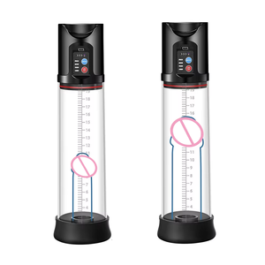 USB ricaricabile elettrica per il potenziamento del pene pompa automatizzata per il vuoto d'aria masturbatore silice giocattolo del sesso maschile - Product Image 1