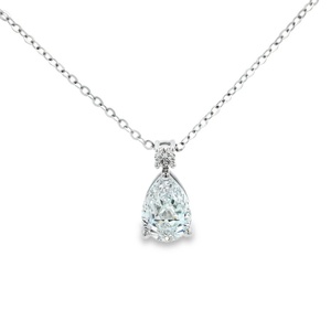 Factory Wholesale Price Luxury Pear Cut Lab Diamond Pendants Jewelry 14K 18K Wedding Pear Pendant <b>Necklace</b> for Women Gift - Product Image 1