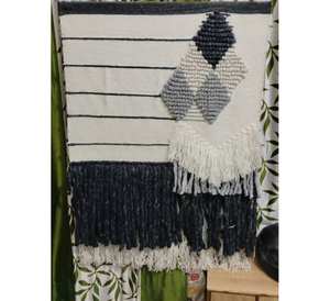 Tapiz de Pared de Macramé Boho de Primera Calidad, Hecho a Mano con Algodón, 40x30 Pulgadas, Decoración de Pared Bohemia con Diseño Elegante - Product Image 1