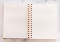 Carnet de notes personnalisé à fleurs blush couverture épaisse rose A5 A4 couverture rigide doublé carnet de notes à spirale pour femmes écrivant