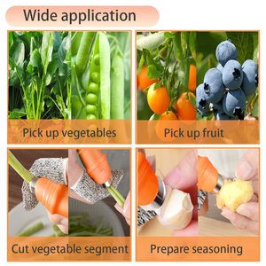 Vente en gros : Outil de jardinage en silicone pour la cueillette de fruits et légumes, avec protection des doigts et couteau à pouce intégré - Product Image 6