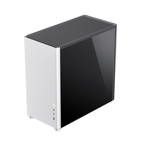 Boîtier de jeu GAMEMAX Spark Pro ATX noir et blanc, châssis de PC, matériau informatique, conception de flux d'air vertical, ventilateur de refroidissement, port audio frontal