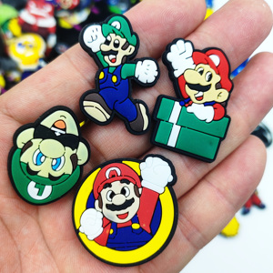 Custom Make Hot Selling Video Game Schoen Bedels-Fabriek Custom Pvc Mario Super Schoen Accessoires Bedels - Product Image 1