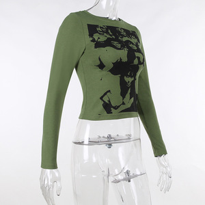 <strong>Women</strong> Cotton Crop <strong>Tops</strong> Blouse Fashionable <strong>T</strong>-<strong>shirt</strong> With Long Sleeve <strong>Women's</strong> <strong>Tank</strong> <strong>Tops</strong> - Product Image 5