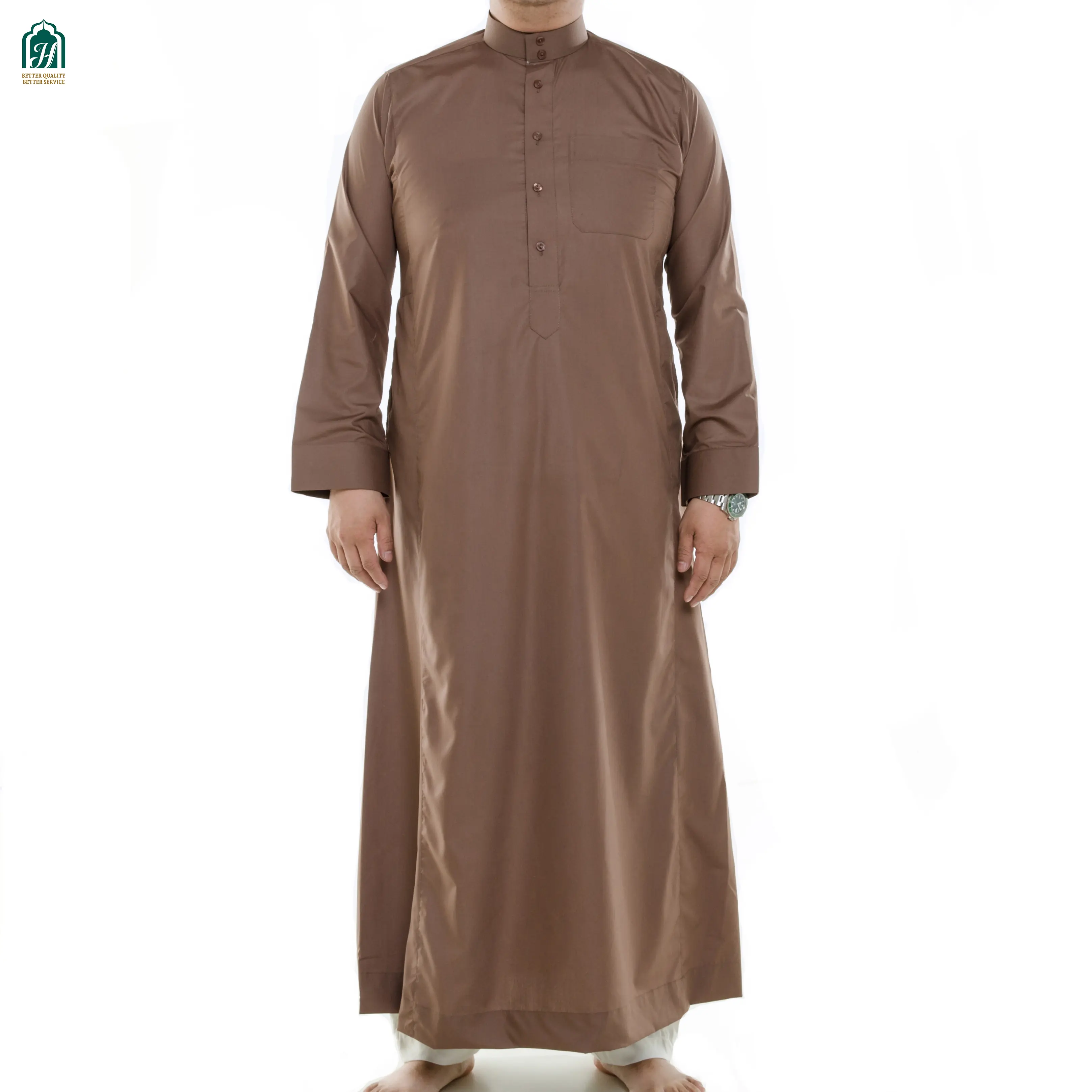 カフタン男性イスラム教徒トーベイスラムアラビア服長袖シャツトップスローブサウジアラビア伝統的な衣装男性イスラム教徒のガウン