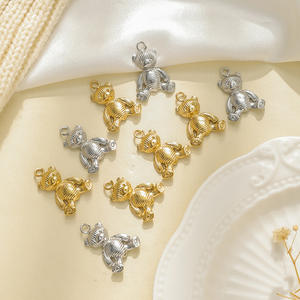 PVd זהב נירוסטה תליוני דובי תליוני וקמעות עבור שרשרת קסם - Product Image 3