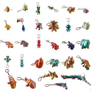 Venta al por mayor gratis personalizado 3D impreso PLA llavero lindo diseño Animal con cadena novedad y juguete de mordaza - Product Image 2