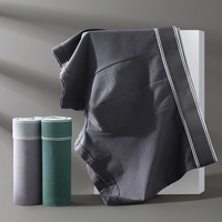 Vente en gros de tissu en maille de coton extensible de marque Sous-vêtements pour hommes Caleçon classique en coton Caleçon basique