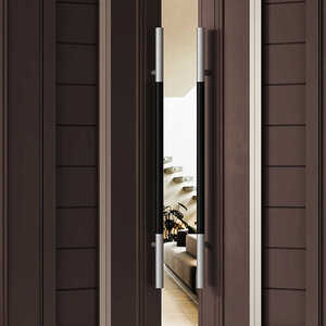 Poignée de <span class=keywords><strong>porte</strong></span> en verre en acier inoxydable personnalisée minimaliste, grande poignée pour villa, bureau, salle de réunion, quincaillerie de <span class=keywords><strong>porte</strong></span> en <span class=keywords><strong>bois</strong></span> à pousser et à tirer - Product Image 2