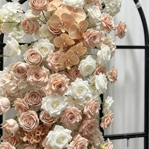Conjunto de Flores Artificiales Realistas de Seda Suave en Tonos Nude y Blancos para Arco y Suelo, Decoración Floral para Fondo de Ceremonia de Boda y Letrero de Bienvenida - Product Image 4