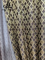 Rideau occultant anti-décoloration en polyester jacquard à motif géométrique abstrait, avec œillets, insonorisant, lot de 3 pièces, fabrication longue durée