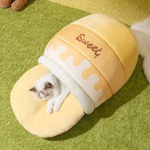 Pet Anti-Honeypot Nest Cat <b>Bed</b> Cave with Crystal Super Soft Sponge Filling Non-Slip Design Modern Pet <b>Bed</b> & Mat for Dogs Cats - Product Image 5