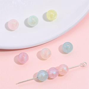 Nouvelles perles acryliques rondes irisées multicolores pour bricolage matériaux faits à la main Bracelet collier accessoires de chaîne de téléphone portable - Product Image 6