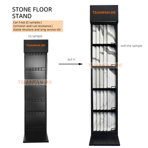 Factory direct selling slate sample granite quartz display shelf floor mounted Marble slab towers ceramic tile display shelf