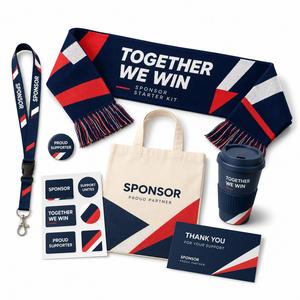 Kit de Inicio de Artículos Promocionales Personalizados OEM ODM para Eventos de Fans con Bufanda, Insignia y Vaso - Product Image 1