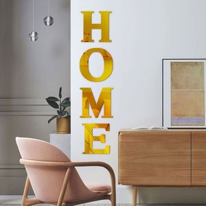 [Wholesale] 20cm Acrylic Mirror HOME Letters - 3D <b>Wall</b> <b>Stickers</b> for Living Room/Bedroom Modern Home <b>Decor</b> Decals - Product Image 1