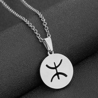 Ethlyn argent couleur/or couleur mode acier inoxydable berbère pendentif collier hommes et femmes afrique bijoux cadeau