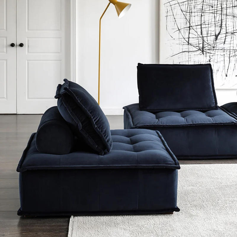 Dark blue frosted velvet