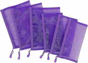 Minimalist <b>Plastic</b> File Folders Portable Office Document <b>Bags</b> Travel Essentials Organizer Mesh Zipper Pouch for Makeup Storage - Product Image 2