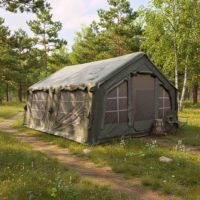 Nouvelle tente gonflable verte 12 saisons avec hauteur latérale étendue, imperméable, résistante aux UV, portable, en Oxford 300D, pour l'extérieur, installation facile