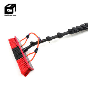 Perches télescopiques en fibre de carbone haute résistance de 6m, 10m, 15m, 18m, 20m, alimentées en eau, avec brosse pour le nettoyage des fenêtres - Product Image 2