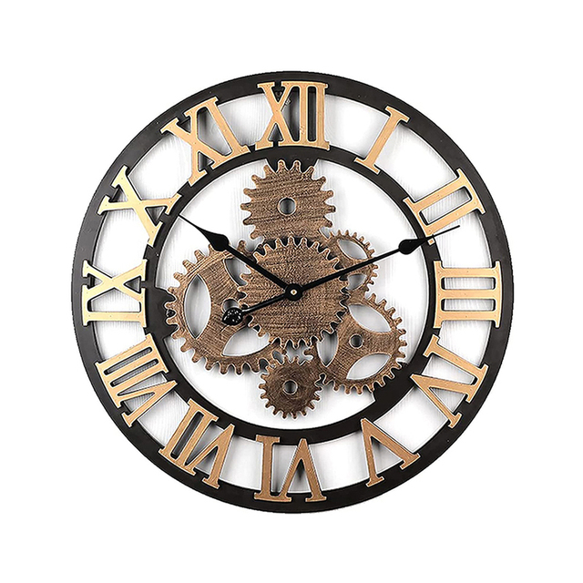 Creative Digital Quartz Art Deco Wall Clock with MDF & Iron Materials for Living Room Home Decoration