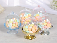 Support à gâteau mini recyclable, boîte à bonbons en plastique transparente, plateau de présentation de desserts, emballage pour fête, mariage, banquet