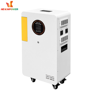 Système de batterie de stockage d'énergie domestique de 7,68 kWh avec roues pivotantes, disponible à la commande dès maintenant - Product Image 2