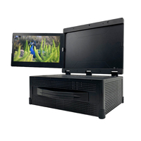 Ordinateur portable industriel ZJC 17,3 pouces à triple écran (option 2K) avec clavier/souris intégrés et cartes d'extension - Accessoire en stock