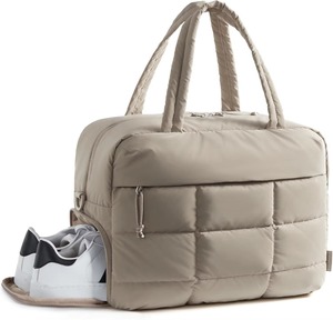 Bolsa de Viaje de Nailon Acolchado de Lujo para Mujer, Resistente al Agua, con Compartimento para Zapatos, Logotipo Personalizado del Fabricante - Product Image 2