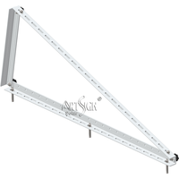 Support de fixation triangulaire en aluminium perforé réglable ARTSIGN pour panneaux solaires, montage sur toit plat