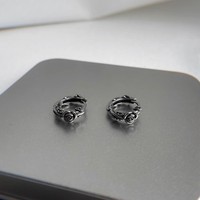 Anting Logam Bunga Mawar-Desain Retro Ramah Lingkungan yang Modis, Aksesori Unik Sederhana untuk Pria & Wanita