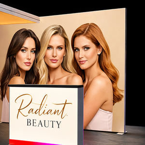 Stand d'exposition cosmétique rétroéclairé de 10 x 10 pieds, boîte lumineuse, stand de salon professionnel de beauté, conception de stand d'exposition, stand de salon pour la première édition du salon de la beauté - Product Image 3