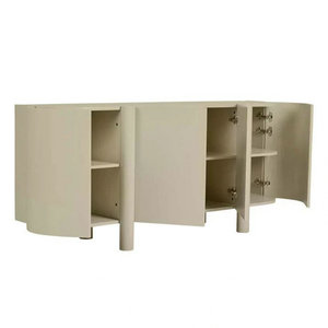 Mobile <span class=keywords><strong>Credenza</strong></span> Moderno in Legno per Sala da Pranzo, Buffet Bianco Lucido di Lusso per <span class=keywords><strong>Soggiorno</strong></span>, Armadio Contenitore per Villa - Product Image 4