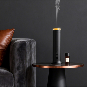 Cylindrical Sleek Remote Control Electric Metal Aromatherapy Waterless Air Perfume Essential <b>Oil</b> Scent <b>Diffuser</b> <b>for</b> Hotel Use - Product Image 2