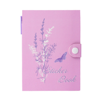 Bloc-notes promotionnel personnalisé A5, 60 feuilles, marque Offistar, liste de choses à faire, bloc-notes pour enfants, bloc-notes avec pochette, ensemble de stylos, fleurs roses