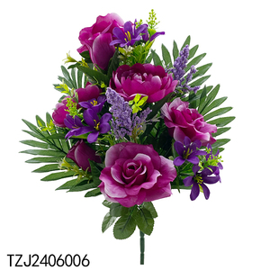 Tizen, venta al por mayor, nuevo producto, peonía púrpura sintética, <span class=keywords><strong>tulipanes</strong></span> de flores artificiales, ramo de flores artificiales de tacto Real - Product Image 3