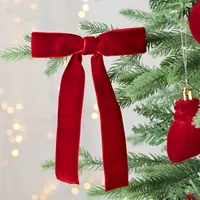 Lazo Decorativo de Terciopelo para Botellas de Vino, para Árbol de Navidad, 24 Piezas/Bolsa, Lazos de Regalo Personalizados
