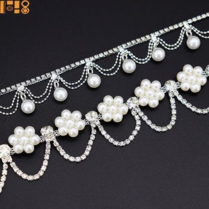 Nouvelle Chaîne de Perles et Cristaux à Paillettes, Accessoires DIY, Chaîne de Diamants Cousue à la Main, Décoration <span class=keywords><strong>Diamant</strong></span>ée pour Costumes de Carnaval, Sacs, Chaussures - Product Image 1